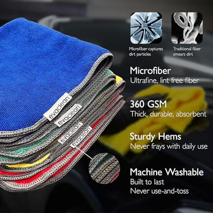 Premium Microfiber Cleaning Cloth 16"x16" (Yellow)