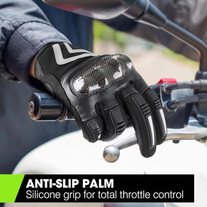 Lightweight Motorcycle Gloves for Men Touchscreen Summer (Black / Small)