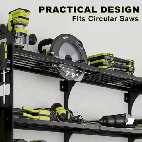 64" Garage Power Tool Wall Organizer (Black)