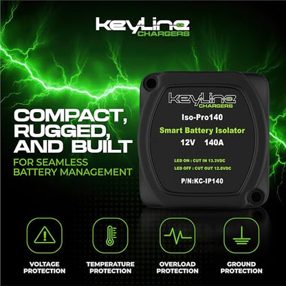 Dual Battery Isolator Kit 12V (140 AMP Iso-Pro)