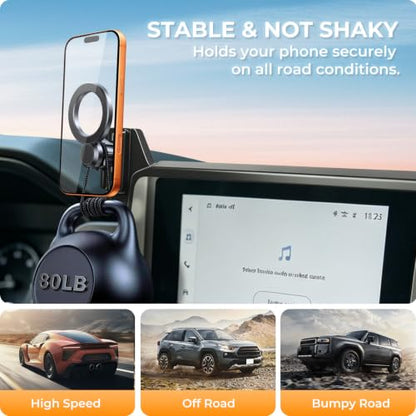 Car Phone Holder for Toyota Tacoma 2024 (Fit for 24-26 Tacoma & 25-26 4Runner, 8-Inch)