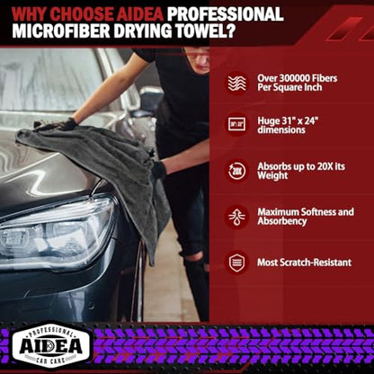 Microfiber Towels for Cars (Grey / 24inx31in)