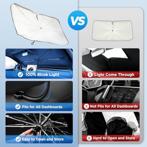 2026 Upgraded Windshield Sun Shade Umbrella [7 (S-56x35IN)