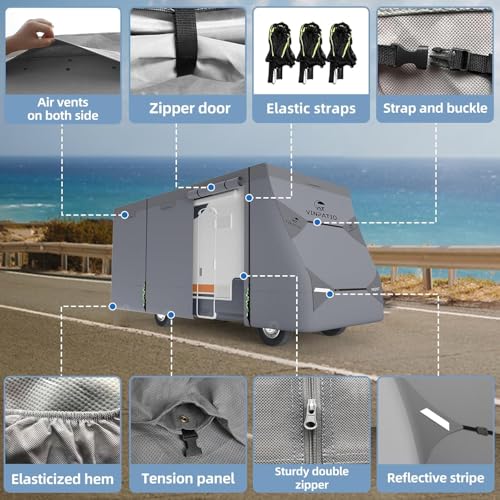 Class C RV Cover Fits 23 (Class C RV Cover(Grey) / Fits 23-26FT)