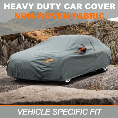 Heavy Duty Car Cover Waterproof All Weather (3XL Fit Sedan-Length (186 To 193 inch))