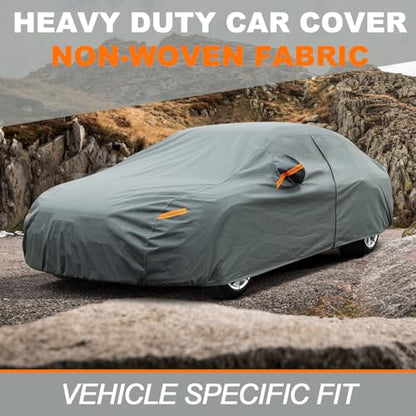 Heavy Duty Car Cover Waterproof All Weather (3XL Fit Sedan-Length (186 To 193 inch))