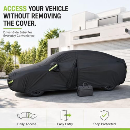 Car Cover for Tesla Model Y Waterproof Outdoor Cover (Black / Fit for Tesla Model Y)