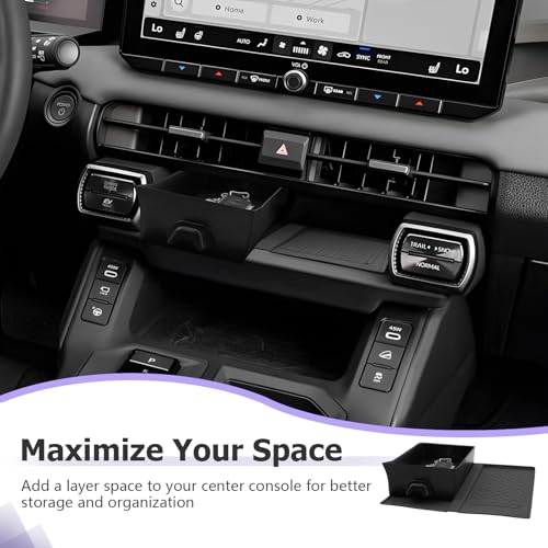 for 2026 RAV 4 Accessories Compatible with 2026 RAV 4 Center Console Organizer Armrest Console Secondary Storage Box Insert Tray & Center Console Wireless Charging Mat ABS Material Black 2