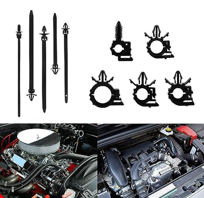150pcs Wire Loom Clips Car Automotive Harness Routing Clips Assortment Kits (150PCS Wire Loom Clips Automotive)