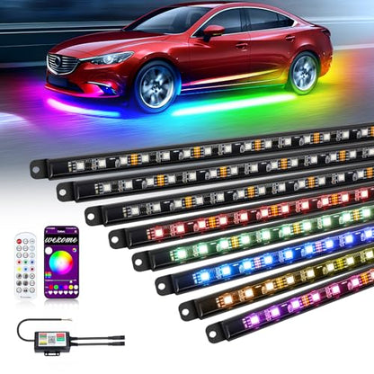Car Led Underglow Lights Aluminum Dream Chasing Color Accent Light Bar