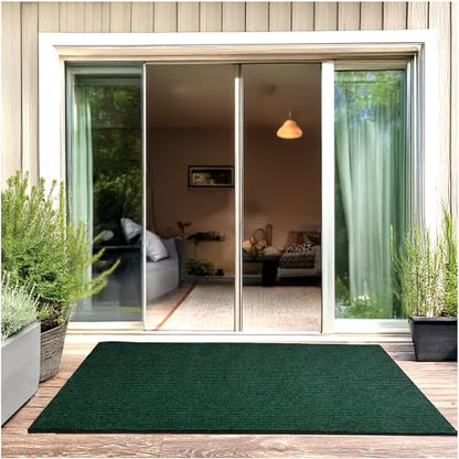 Heavy Duty Durable All Weather Indoor (4' x 9' (Rectangular) / Green)