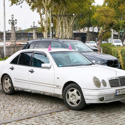 Car 3D Devil Horns Sticker (Fashion Pink)