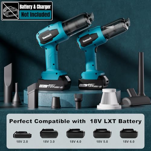 3 in 1 Handheld Car Vacuum Compatible with Makita 18V Battery with 21000pa Strong Suction