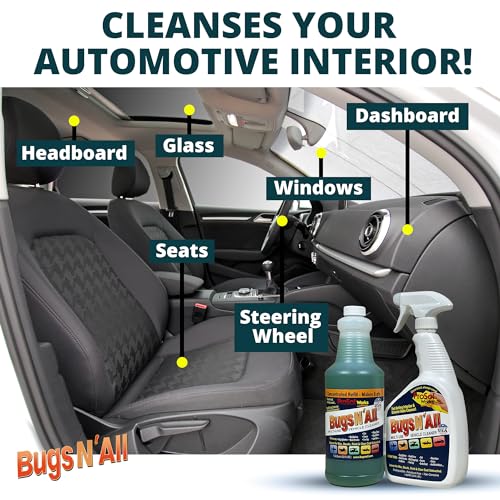 Bugs N’ All Multipurpose Car Cleaner & Degreaser (Multi-Surface Car Cleaner 32 oz)