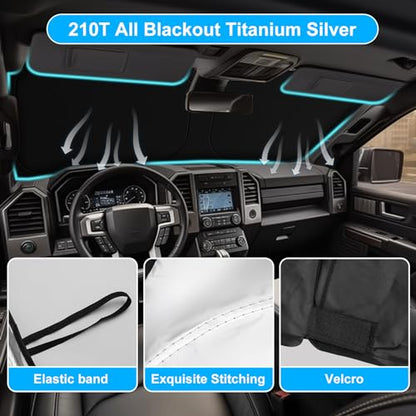 for 2015 2026 Ford F150 Windshield Sun Shade (For 2015-2026 Ford F150)
