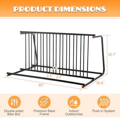 Floor Bike Rack (Black / 60")