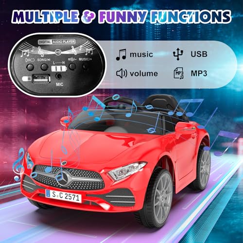 Battery Powered Electric Car Ride On Vehicle Double Doors (Sc-red)