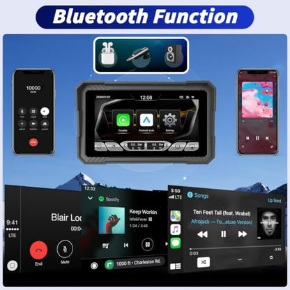 5 Inch Wireless Motorcycle Carplay GPS Navigation System