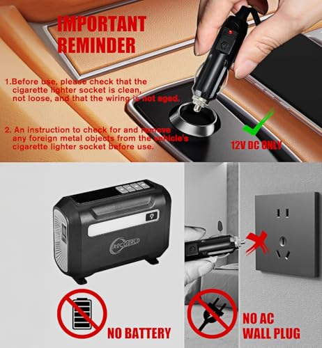 R8 Tire Inflator Portable Air Compressor (Red)