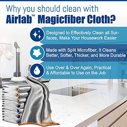 Glass Polishing Streak Free Miracle Cleaning Cloth (Sliver-orange Blue)