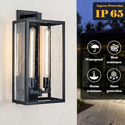 21" Outdoor Wall Lights (21"-Black-1pack)