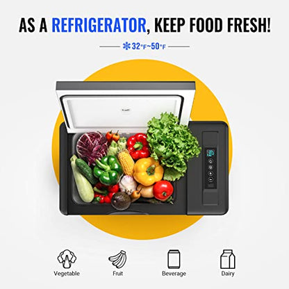 12v refrigerator 23 Quart (23 Quart / Black)