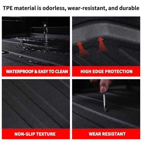 Cargo Mat & Backrest Mat Compatible with 2021 2022 2023 2024 2025 Toyota Sienna 7&8 Seats TPE Anti (2021-25|Toyota Sienna 7/8 Seats|Cargo Liner)