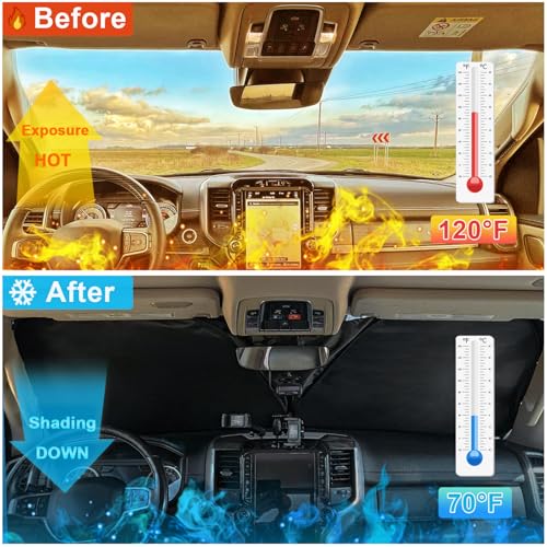 Premium Windshield Sun Shade for 2019 (for Ram 1500 2019-2026)