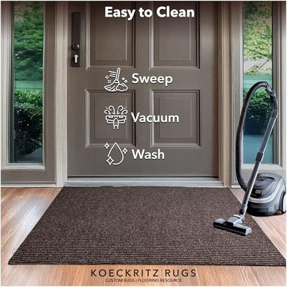 Heavy Duty Durable All Weather Indoor (4' x 7' (Rectangular) / Brick)