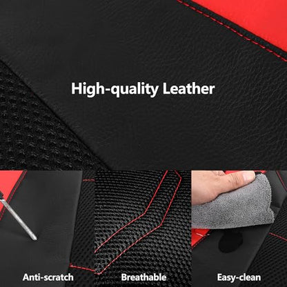 Car Seat Cover (N2 Black Red / Full Set)