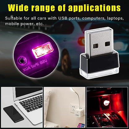 7 PCS USB LED Car Interior Atmosphere Lamp (Multi-Color)