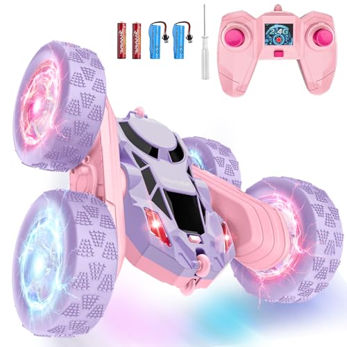 Remote Control Car (Pink&purple / Glow (Headlights & Wheel Lights))