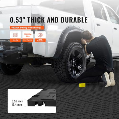 Garage Floor Tiles 12 x 12 x 0.53 inch (25 Pack Tile / Black)