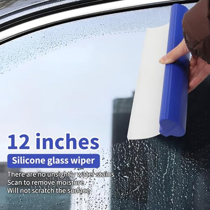 2 Pack 12inch car Squeegee (Blue-2p)
