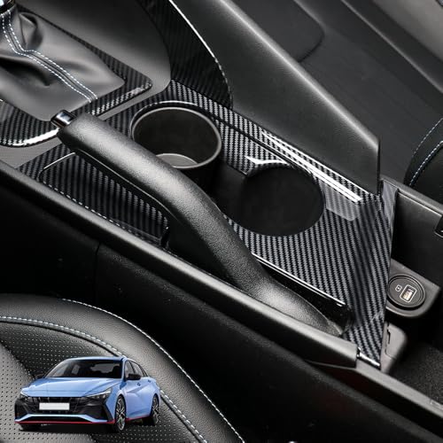Car Console Organizer with Cup Holder Center Armrest Cup Holder Panel Cover Compatible with Hyundai Elantra N 2023