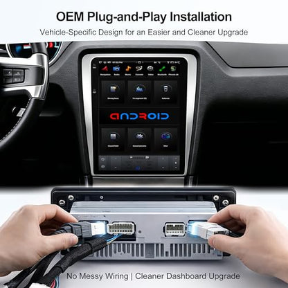 12.1 Inch Touchscreen Car Stereo Radio Head Unit for Ford Mustang 2010 (PX6 4G+64G+Car Play+Android Auto+Voice)