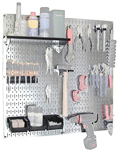 30-WGL-200GVB Galvanized Steel Pegboard Tool Organizer, Galv/Black (Galv/Black)