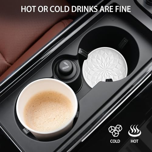 Car Coasters for Cup Holders [4 Pack] (4pack-white)