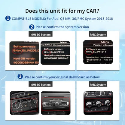10.25 Inch Wireless Android Auto for Audi Q3 3GMMI