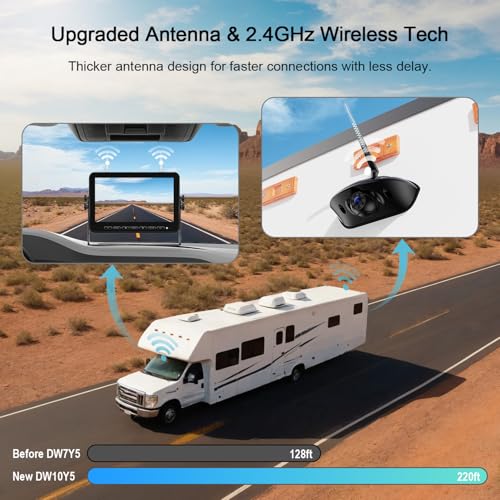 1080P 10" Wireless 4 Backup Camera System for Furrion Pre (10" 4-Cam)