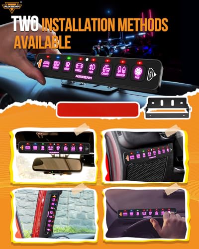 AS R80 Slim 8 Gang Switch Panel with RGB Backlight Memory Function (AS-R80 8 Gang)