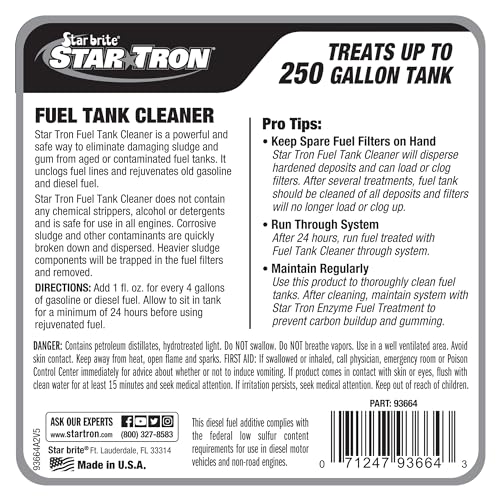 STAR TRON Enzyme Formula Fuel Tank Cleaner (64 Ounce)