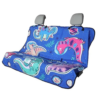 Back Seat Cover for Car Trucks Van SUV (Rear Bench Seat Towel / Cartoon Dinosaur)