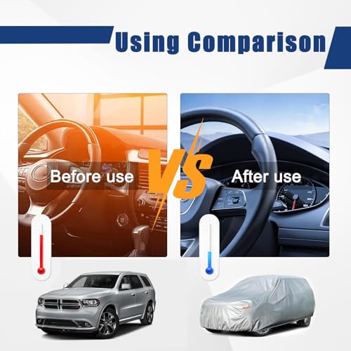 6 Layers Waterproof SUV Car Cover for Dodge Durango 2004 (LM-Silver / 24. Custom Fit Dodge Durango)