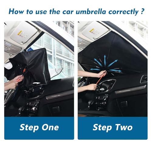 Funny Octopus Car Windshield Sun Shade Umbrella Car Windshield Foldable Car Umbrella Sun Shade Cover Heat Reflective Sun Visor Blocks UV Rays Front Window Shade (One Size / Funny Octopus)