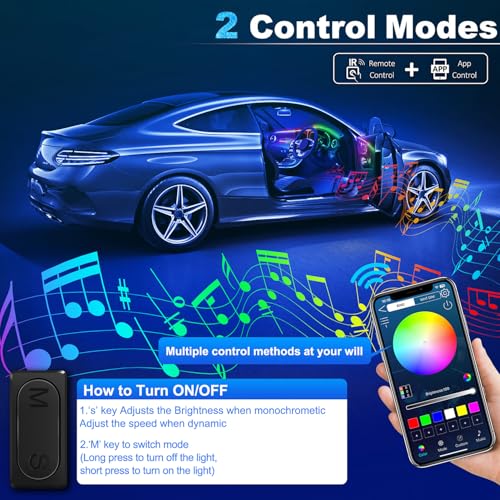 Dreamcolor Acrylic Interior Car LED Strip Light with Wireless APP (Dreamcolor 22 in 1)