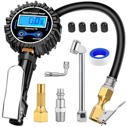 Tire Inflator with Digital Pressure Gauge 250PSI Heavy Duty (Tire Pressure Gauge Style 3)