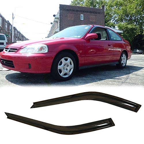 Window Visors Rain Guards for 1996 (For 1996-2000 Civic Coupe)
