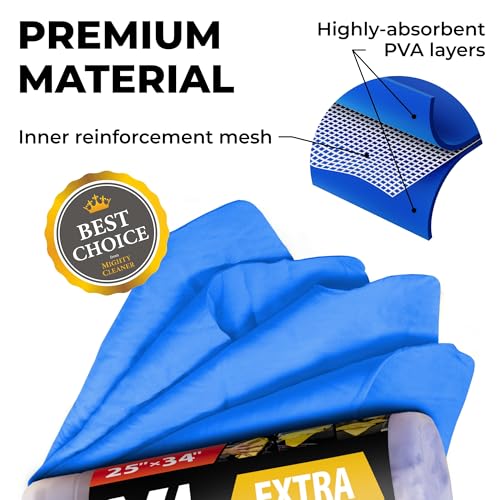 XL Shammy Towel for Car (Pink and Blue / 2 Pack (25” x 34”))