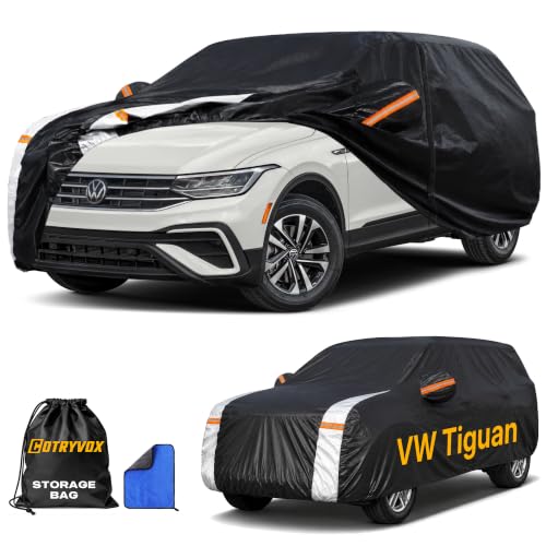Volkswagen Tiguan Car Cover 100% Waterproof All Weather (Custom fit Volkswagen Tiguan / SUV car cover)